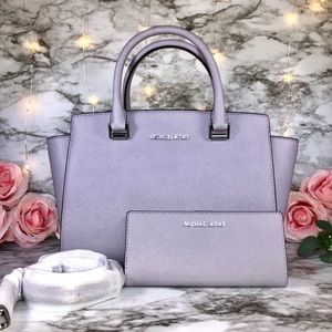 Michael Kors MK NWT Selma Lilac Purse Satchel